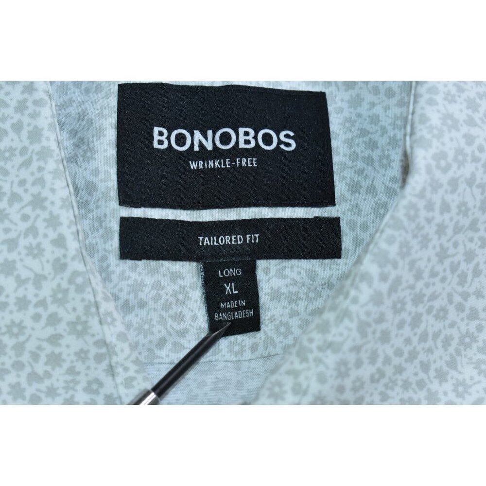Bonobos Desk To Dinner Men's Shirt Size XL White Flowers Printed Long Sleeve - Picture 7 of 11